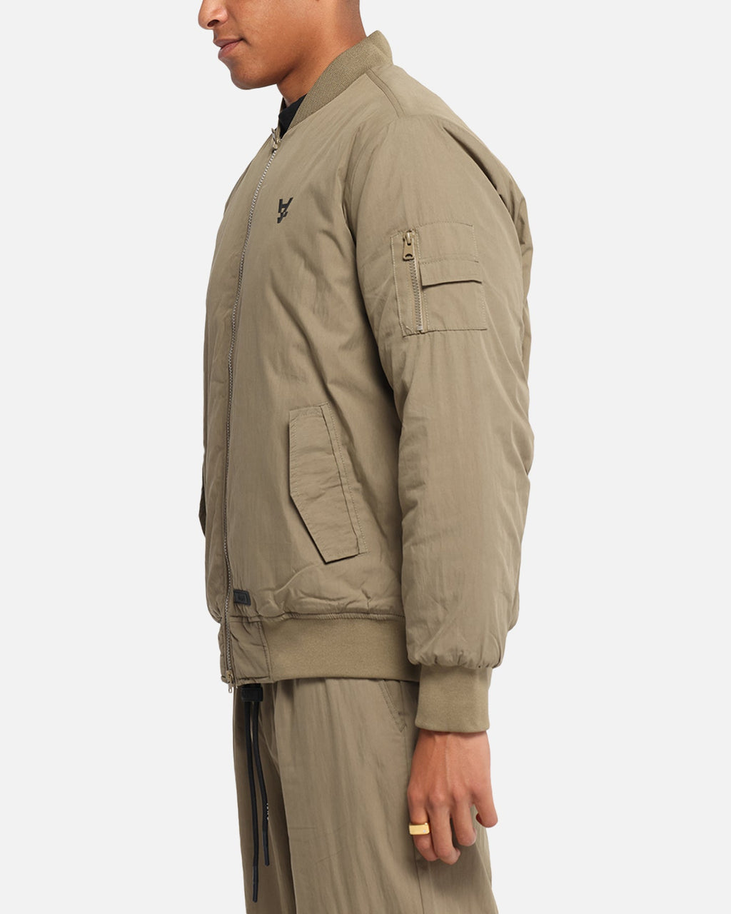 The Anti Order Anti Essential Oversized Bomber Jacket Dark Taupe