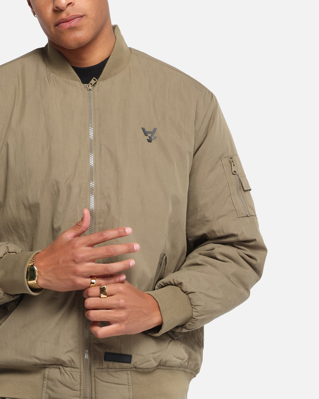 The Anti Order Anti Essential Oversized Bomber Jacket Dark Taupe