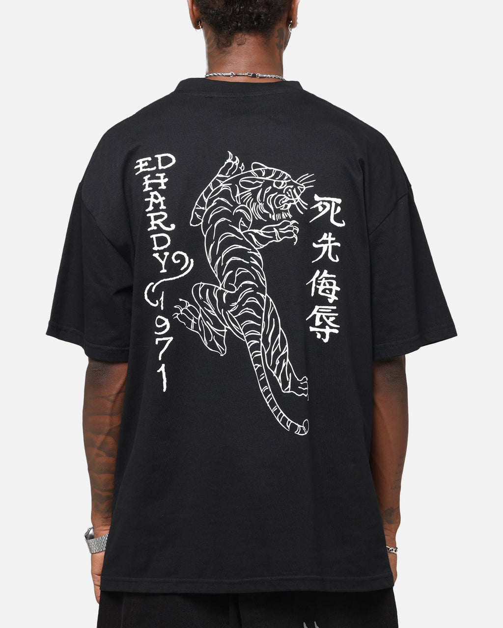 Ed Hardy Tiger Stamp T-Shirt Black