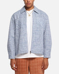 XXIII Boucle Tweed Zip Jacket Teal/Blue/Purple