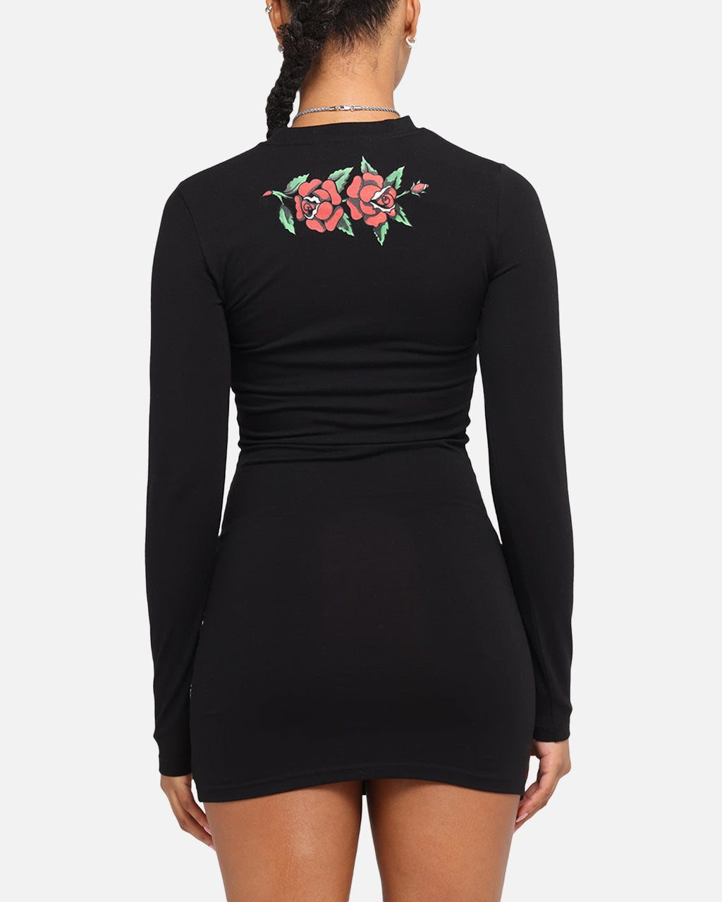 Ed Hardy Women's Panther Long Sleeve Dress Black