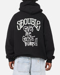 S Double Goosebumps Hoodie Washed Black