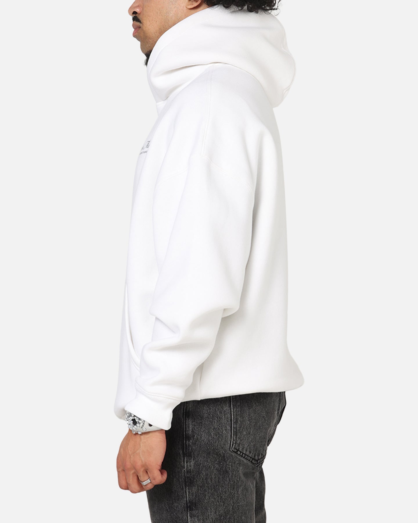 Saint Morta Studios Logo Boxy Hoodie White