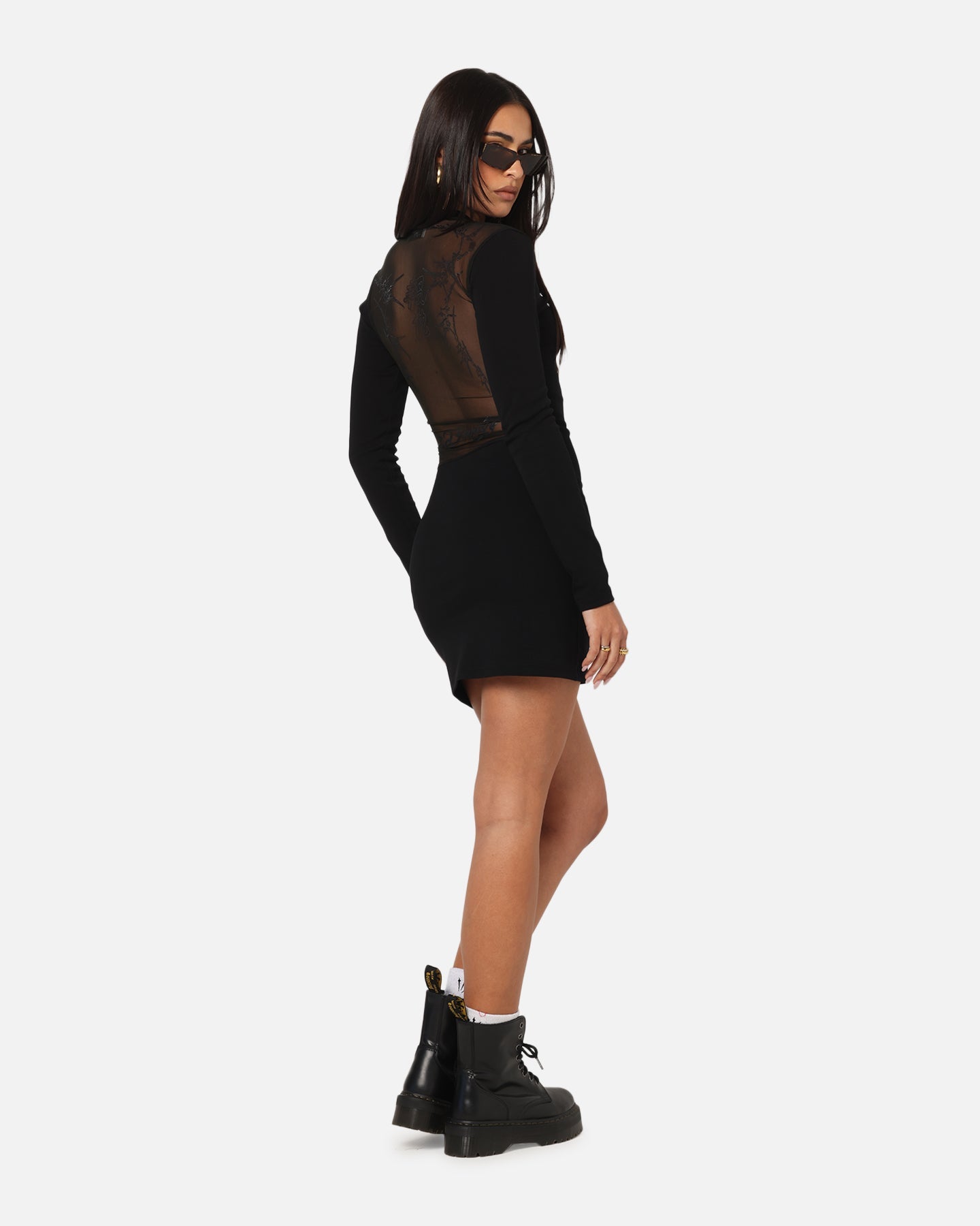 Ed Hardy Women's Revenge Long Sleeve Dress Black