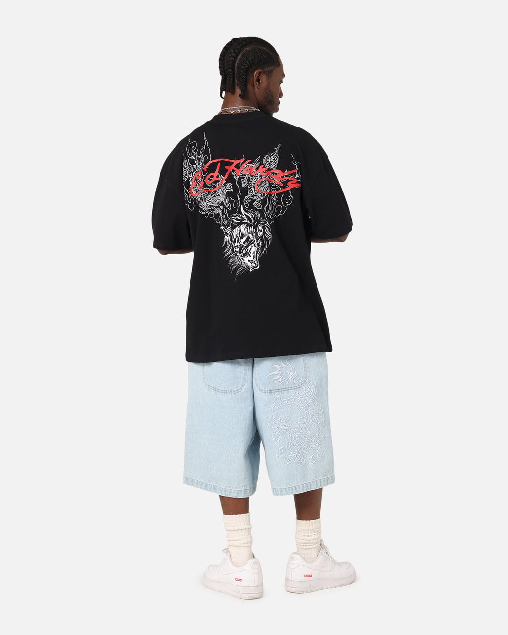 Ed Hardy Flash Demon T-Shirt Black
