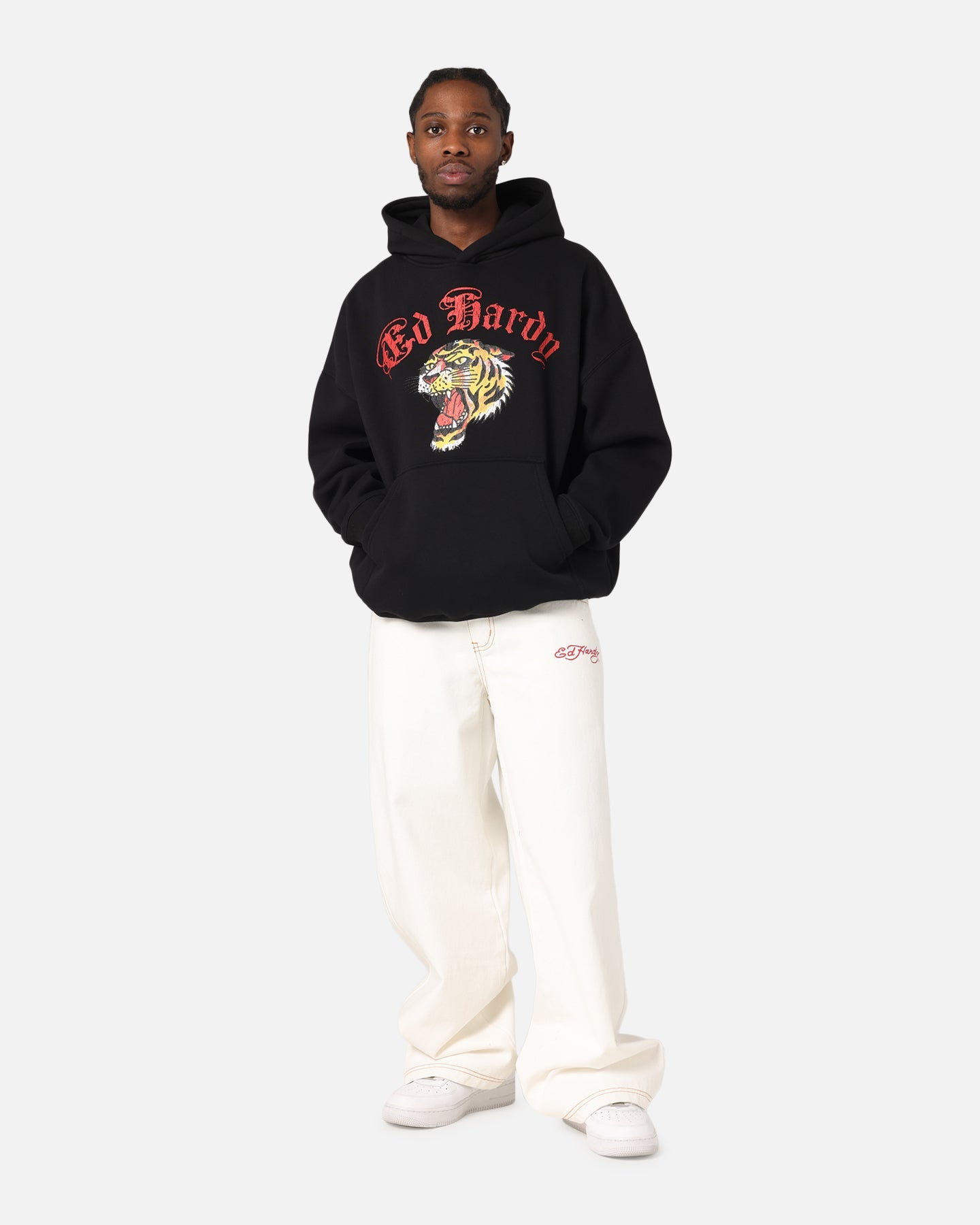 Ed Hardy Tiger Wrath Hoodie Black