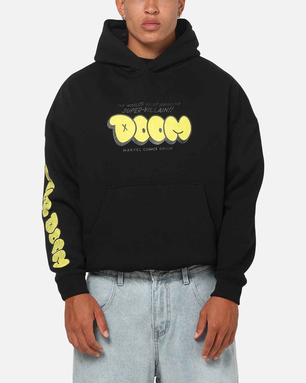 73Studio Marvel Fantastic Four Doctor Doom Villain Hoodie Black
