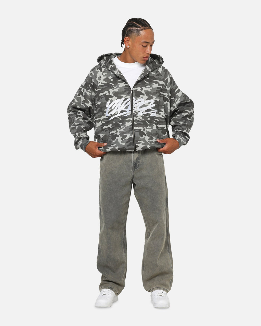 Carre Grit Hoodie Black Camo