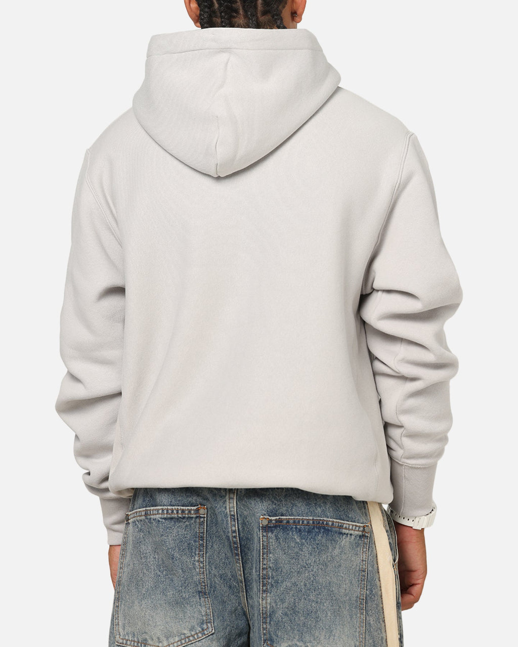 Champion Reverse Weave Small C Hoodie Grey