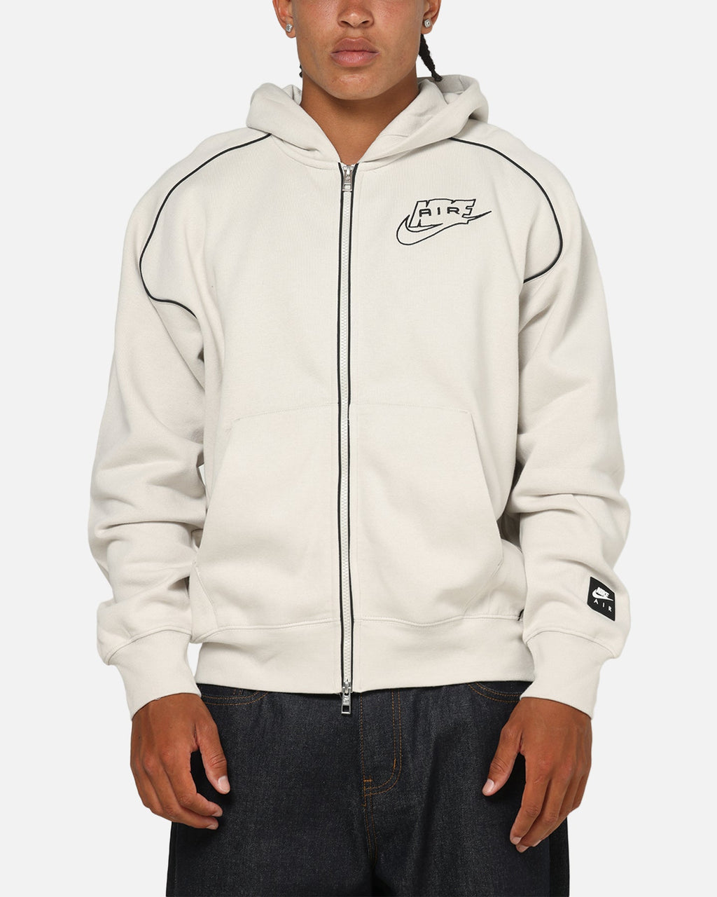Nike Air Full-Zip Fleece Hoodie Light Bone/Black