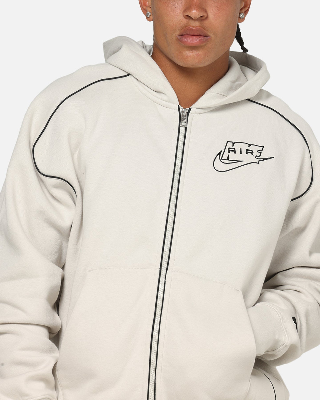 Nike Air Full-Zip Fleece Hoodie Light Bone/Black