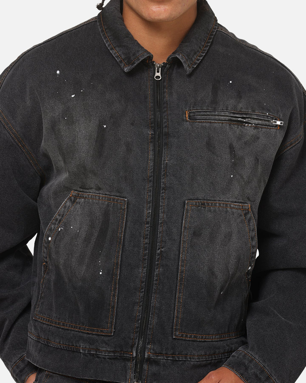 Saint Morta Halo Zip Jacket Smoke Black