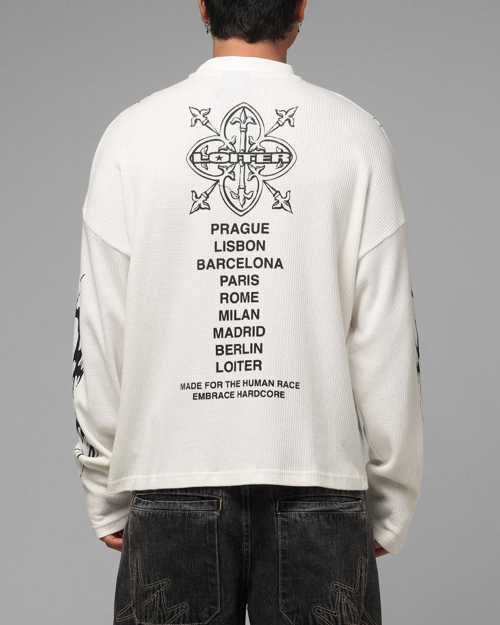Loiter Cyber Thermal Long Sleeve T-Shirt Off White
