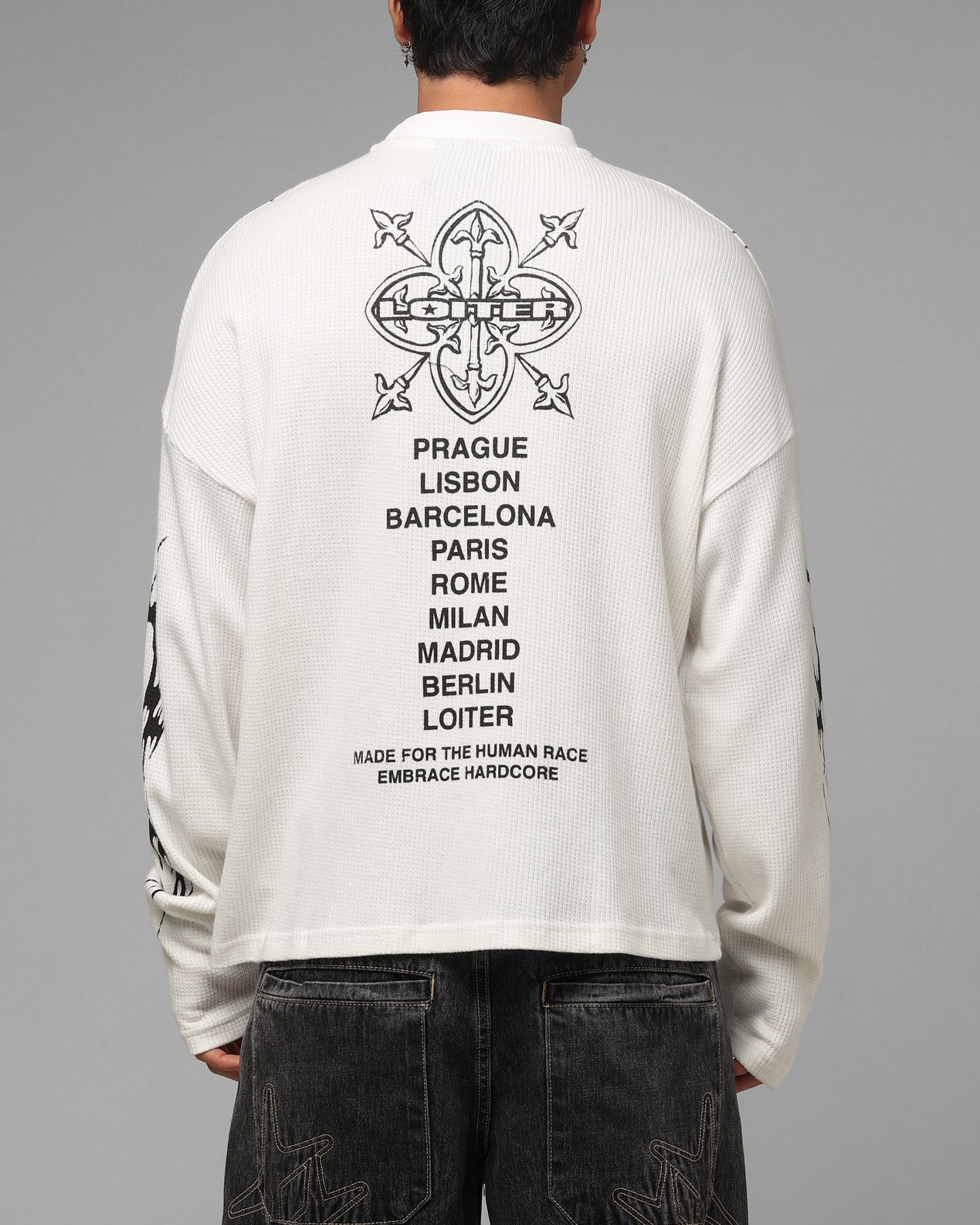 Loiter Cyber Thermal Long Sleeve T-Shirt Off White