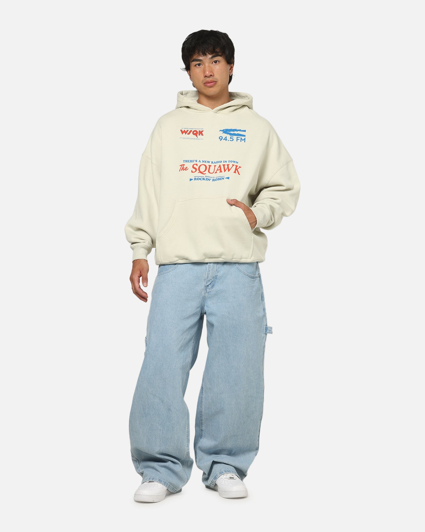 73Studio X Stranger Things WSQK Premium Hoodie Grey