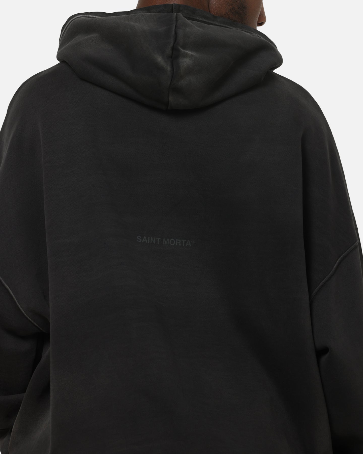 Saint Morta Athltc R3 Boxy Hoodie Washed Black