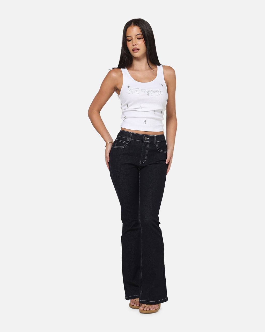 Ed Hardy Women's Eternal Tank White