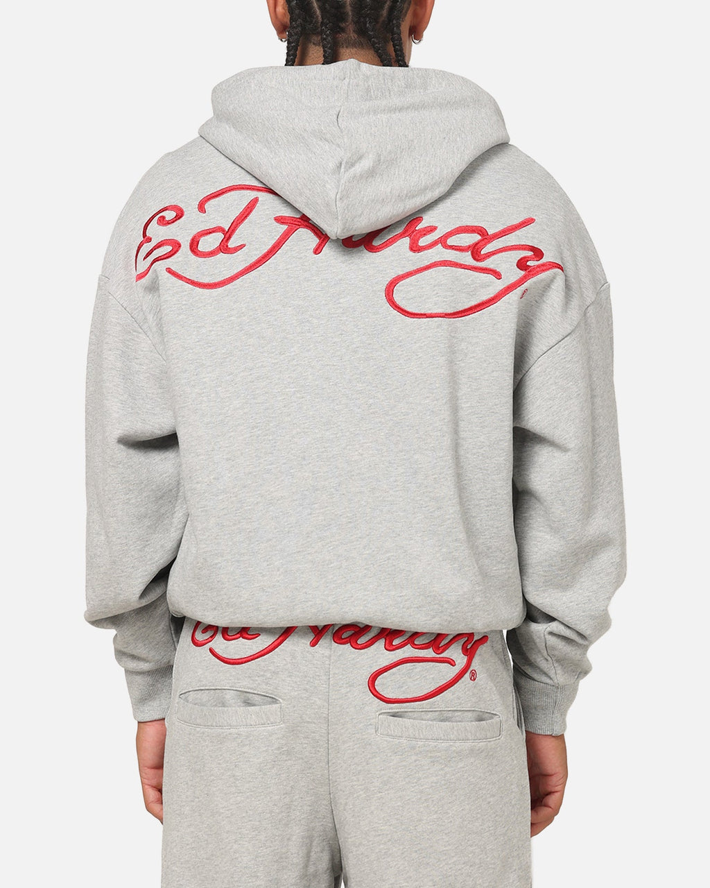 Ed Hardy Signature Hoodie Grey Marle