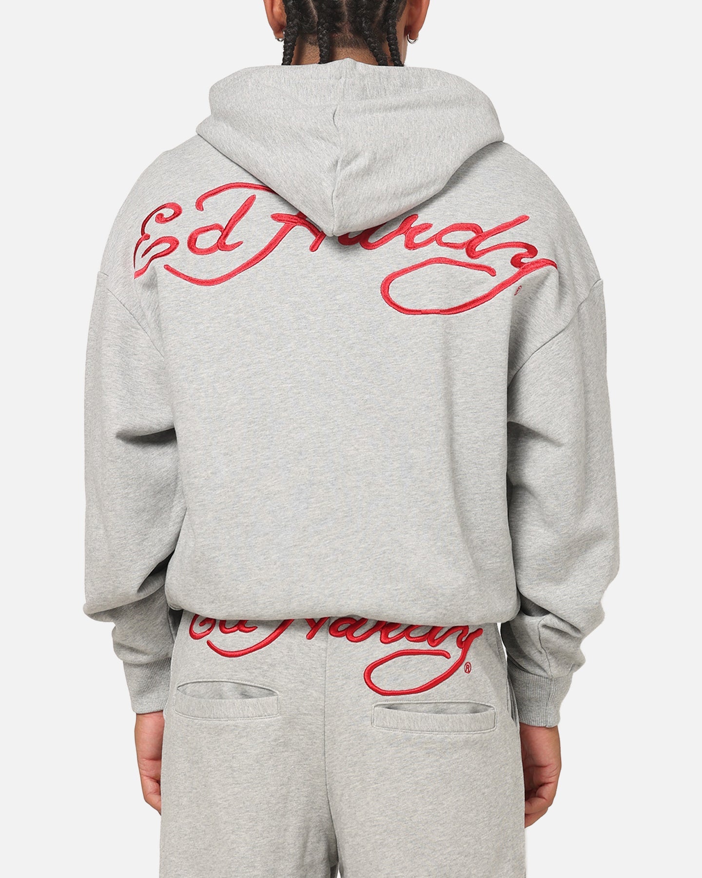 Ed Hardy Signature Hoodie Grey Marle