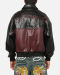 Ed Hardy Voltage Bomber Jacket Black/Burgundy