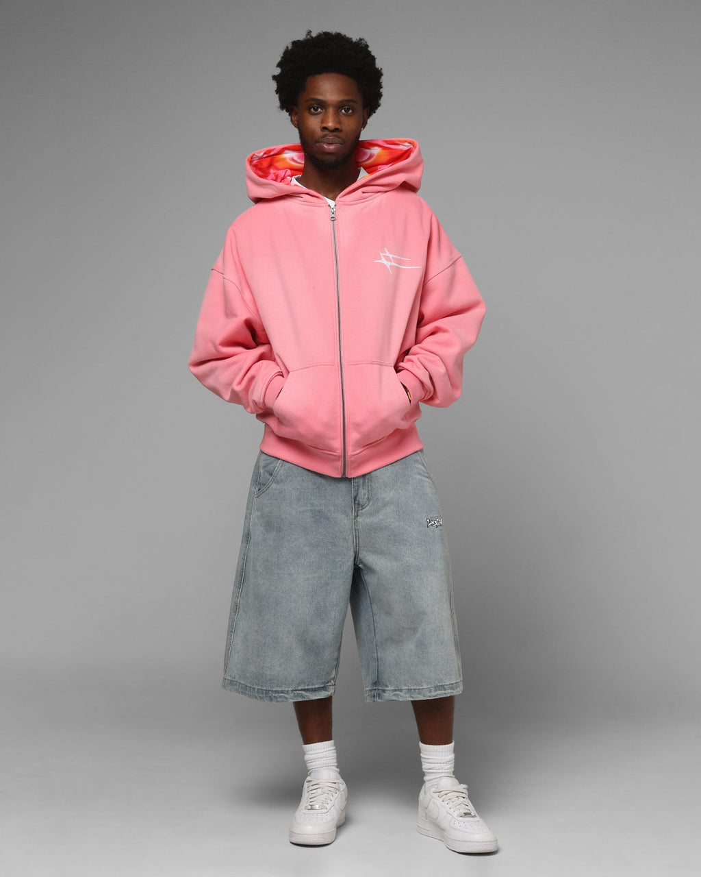 Loiter Inferno Zip Hoodie Pink