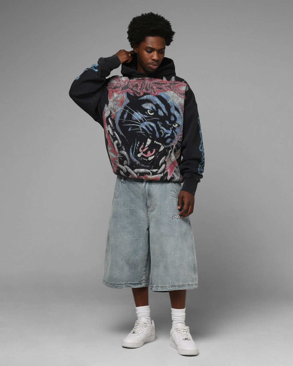 Loiter Panther Airbrush Hoodie Black