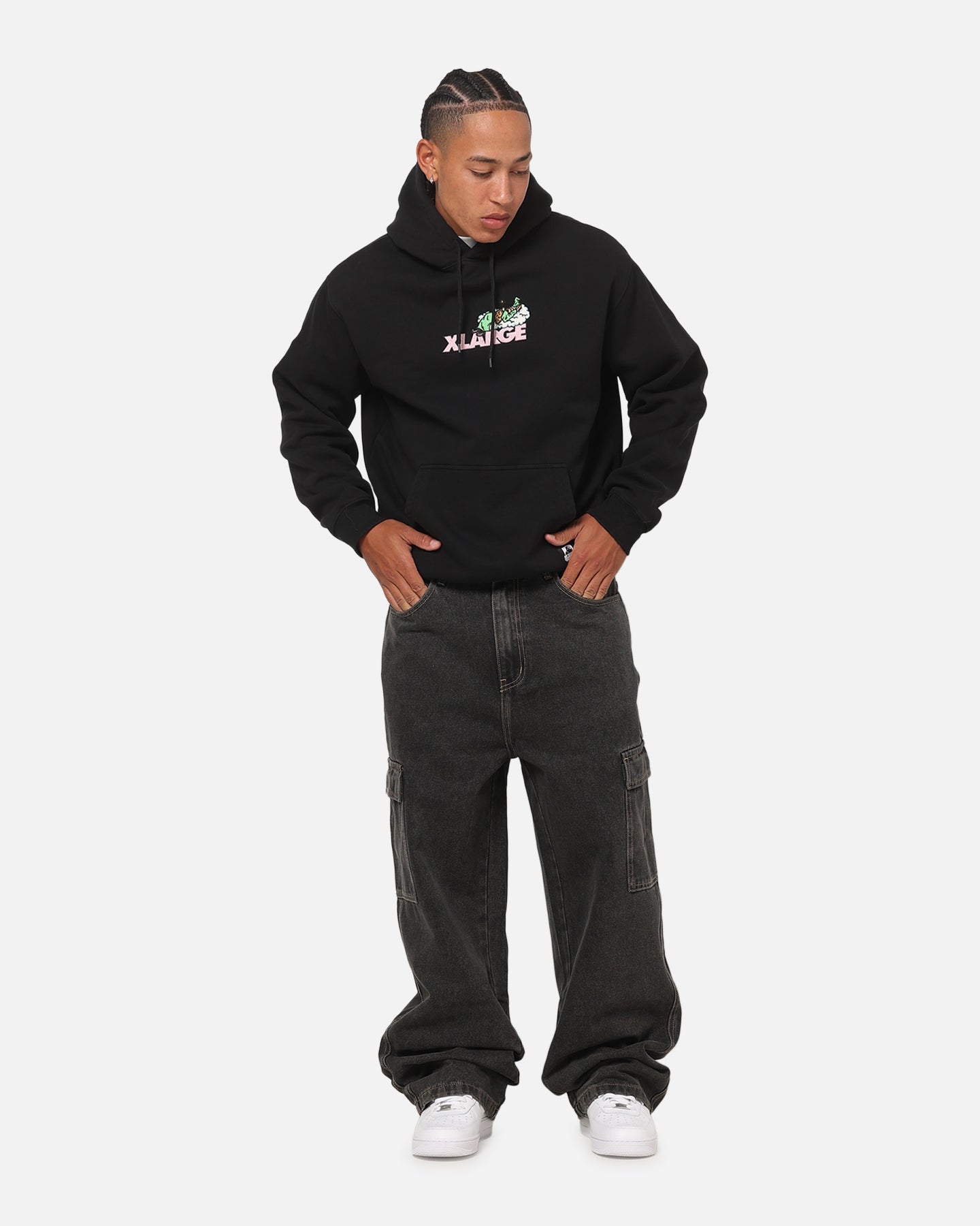 X-Large Cloud Hoodie Black
