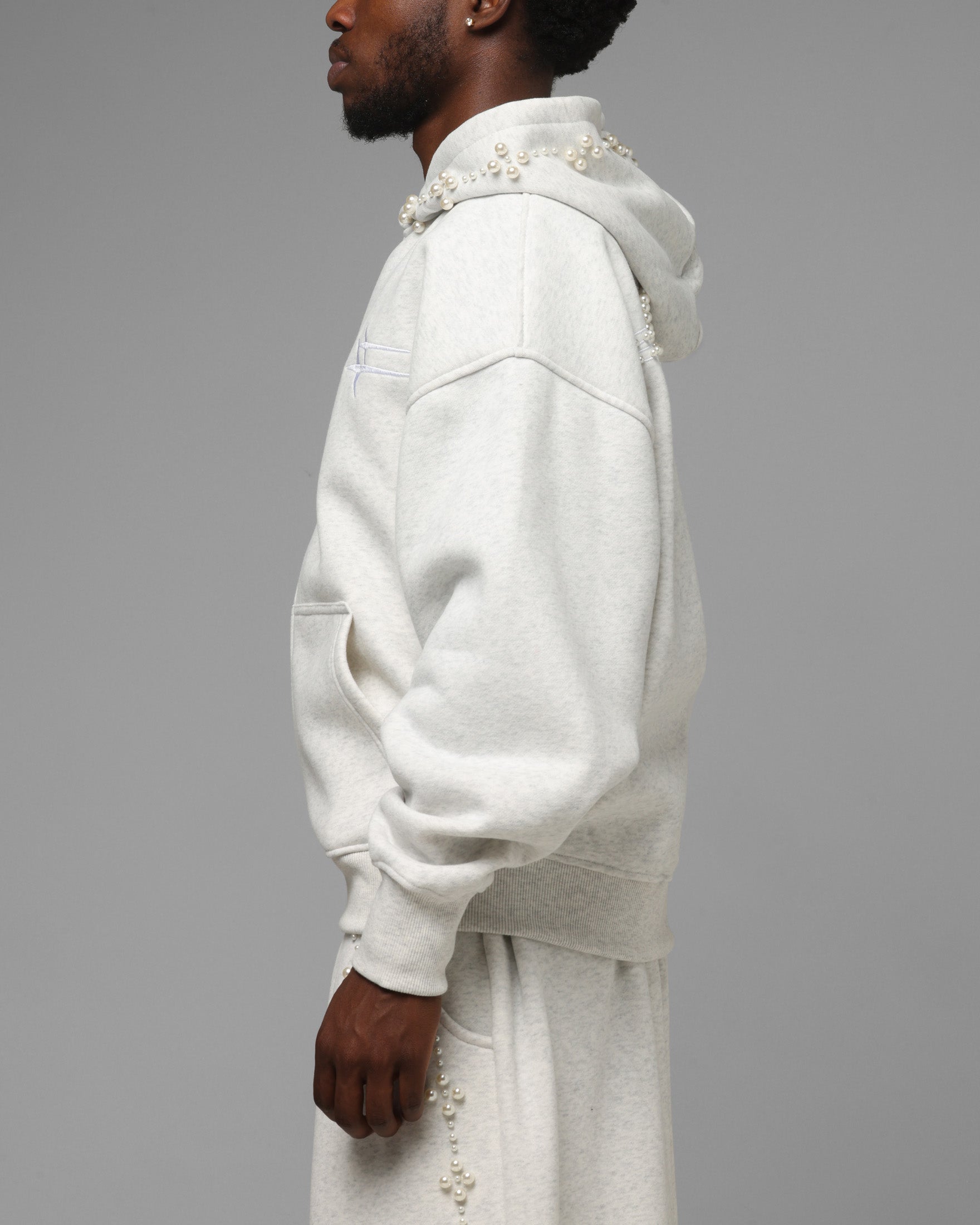 Loiter Pearl Zip Hoodie Off White