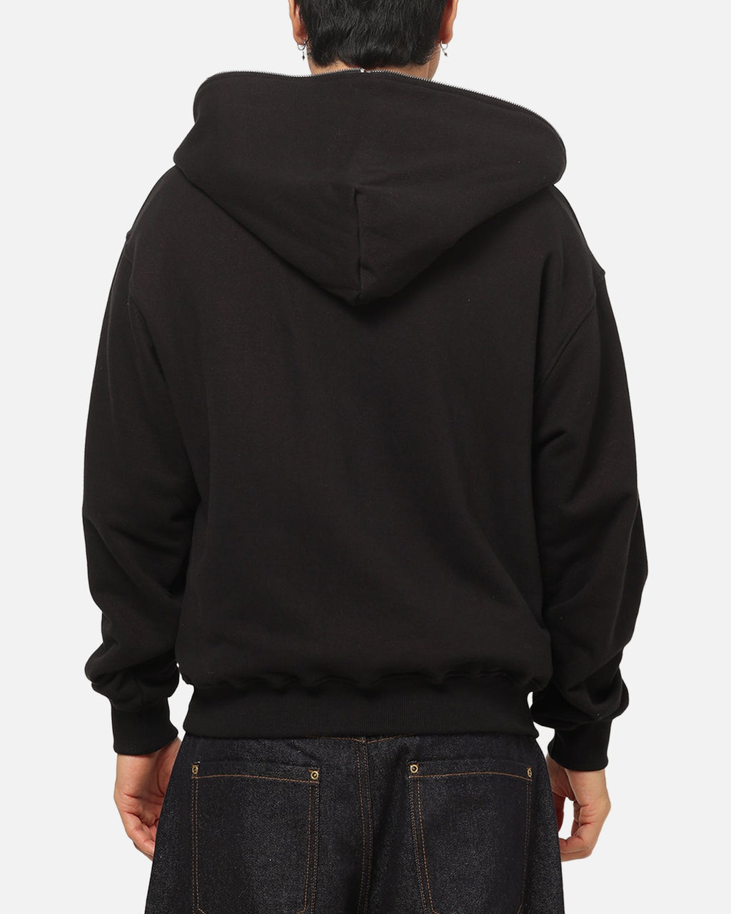 American Thrift Leisure Quarter Zip Hoodie Black