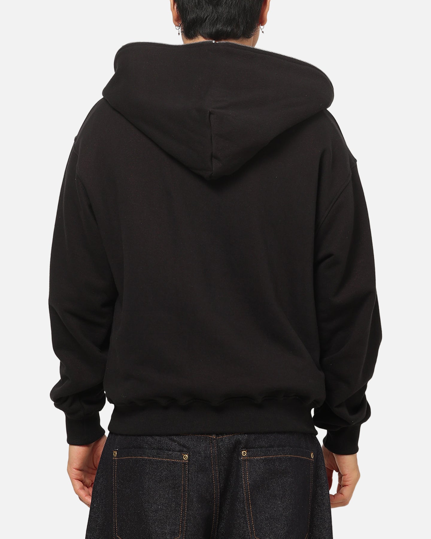 American Thrift Leisure Quarter Zip Hoodie Black