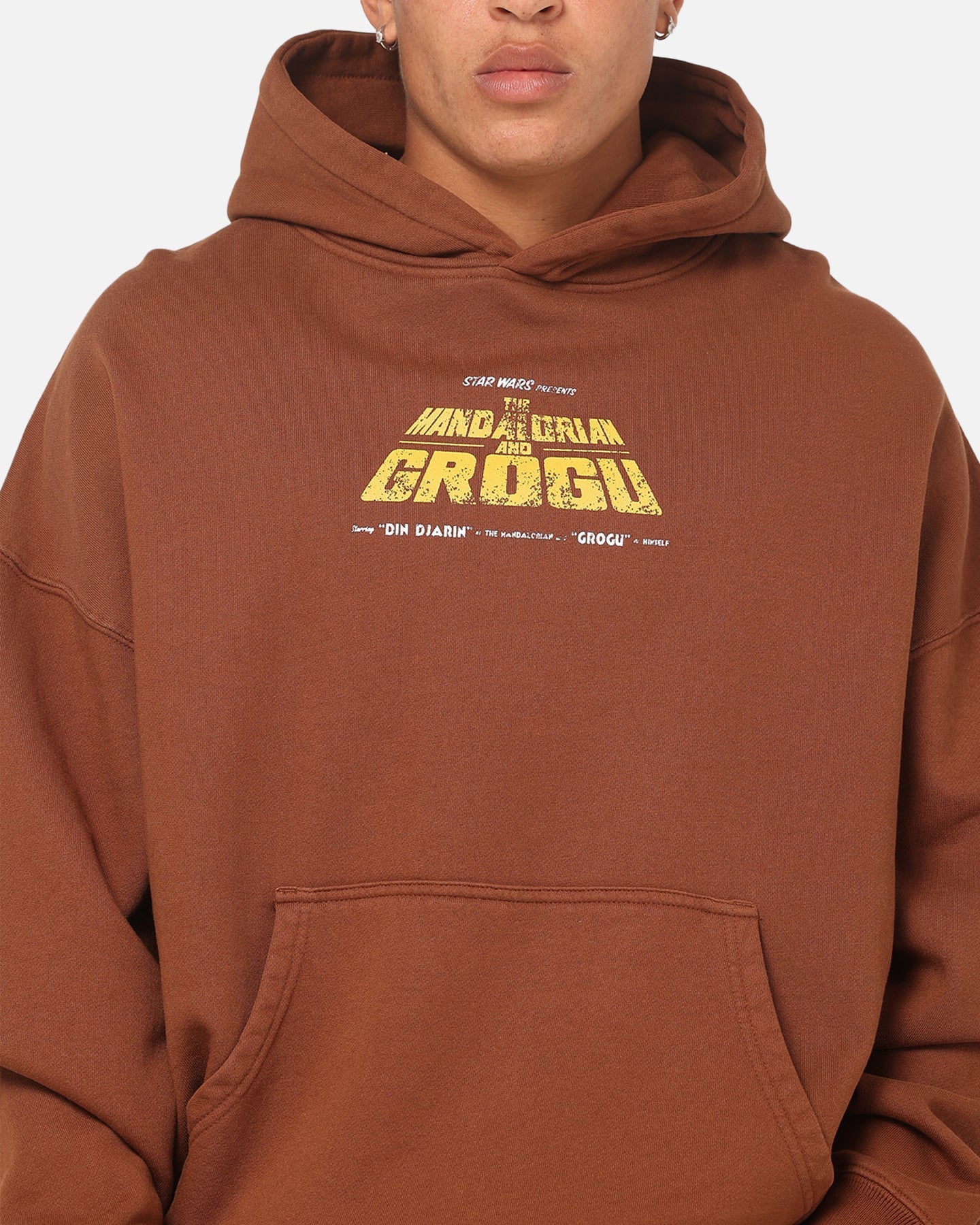 73Studio Star Wars Mandolorian Poster Hoodie Washed Brown