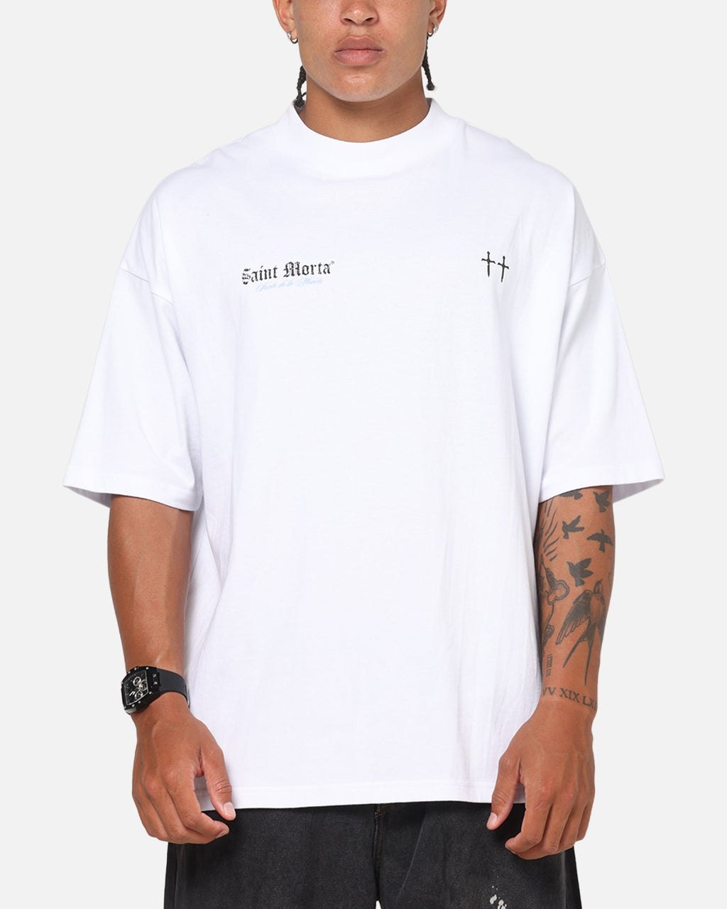 Saint Morta La Muerte Script T-Shirt White
