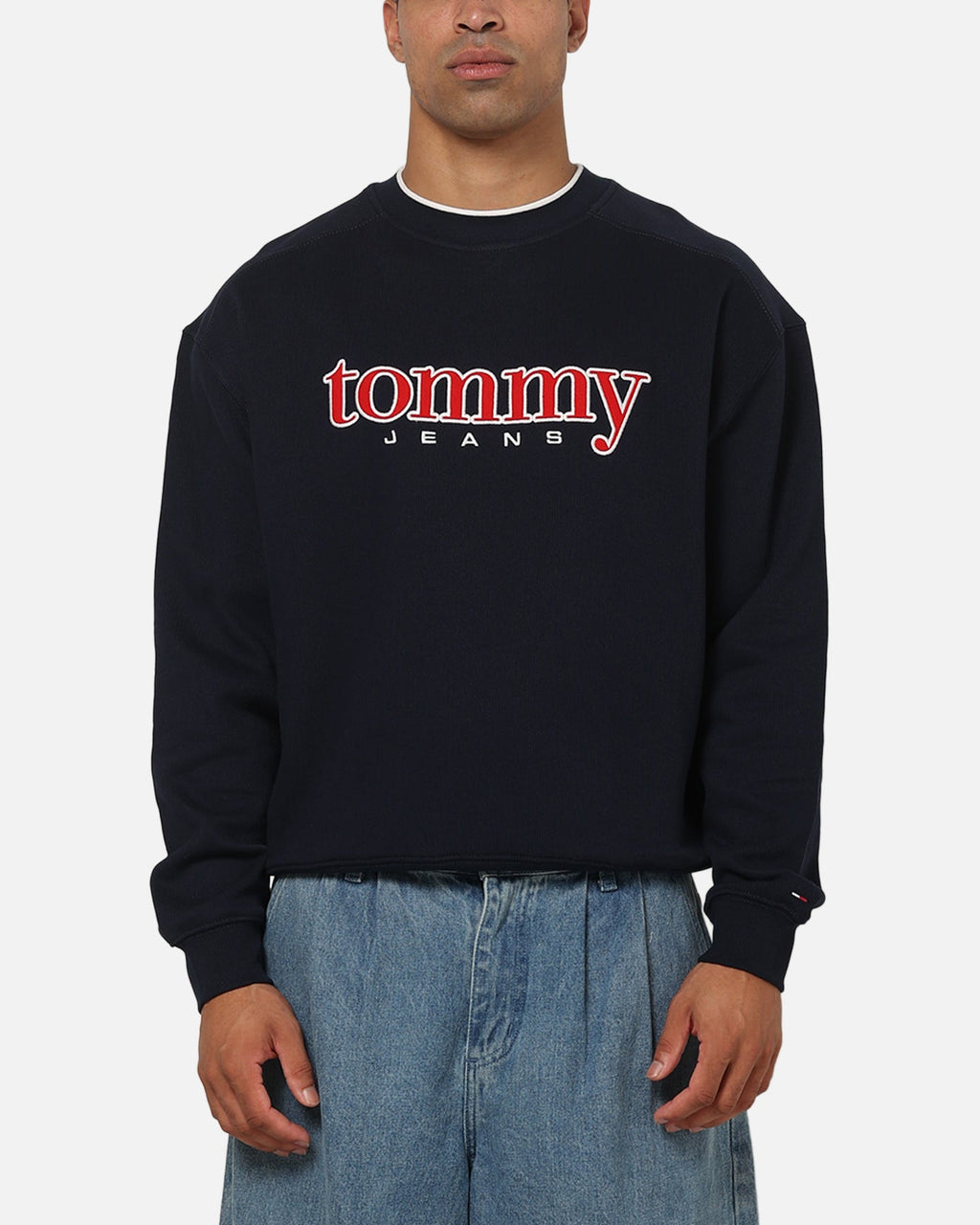 Tommy Jeans 90's Texture Graphic Crewneck Navy