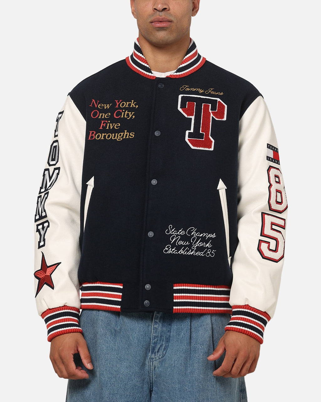 Tommy Jeans Varsity Badge Jacket Navy