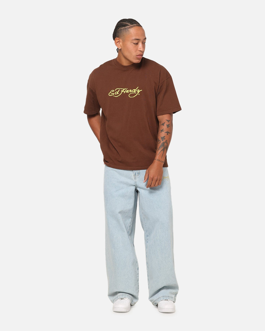 Ed Hardy Koi T-Shirt Brown