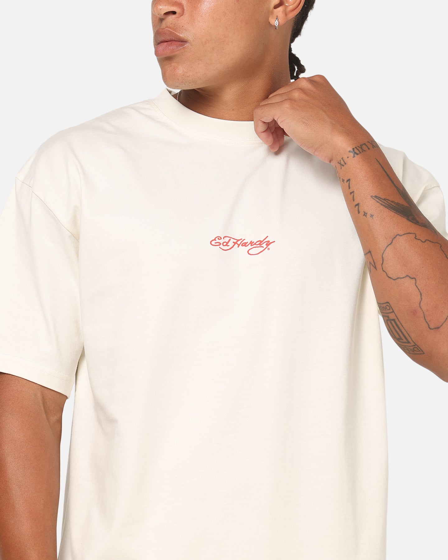 Ed Hardy Bloom T-Shirt Off White