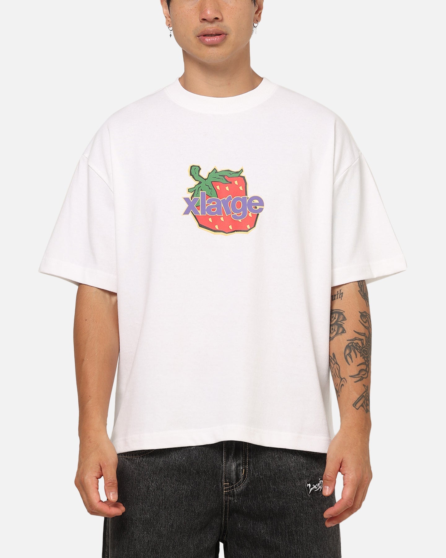 X-Large Strawberry Gorilla T-Shirt White