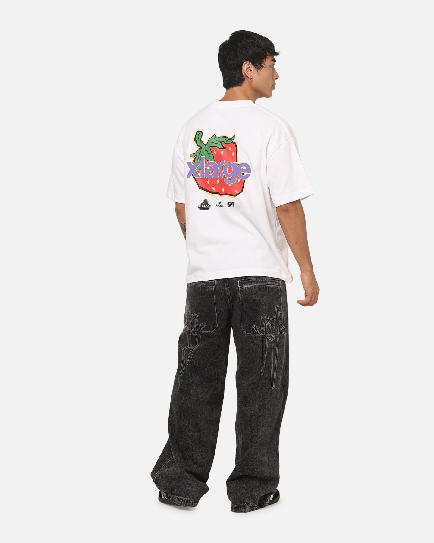 X-Large Strawberry Gorilla T-Shirt White