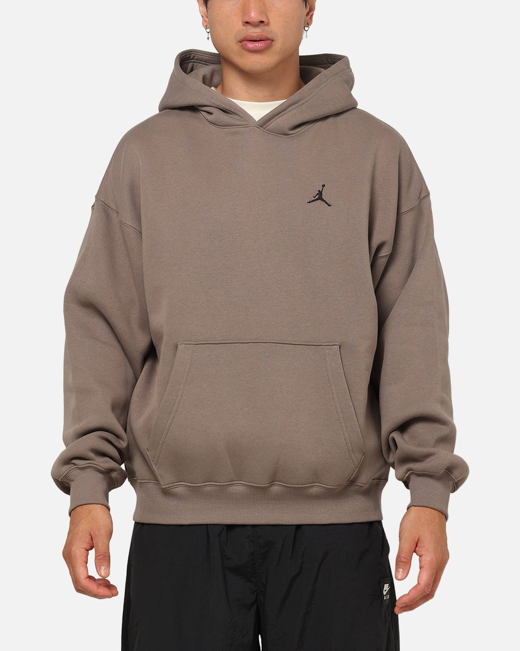 Jordan Brooklyn Fleece Oversized Hoodie Olive Grey