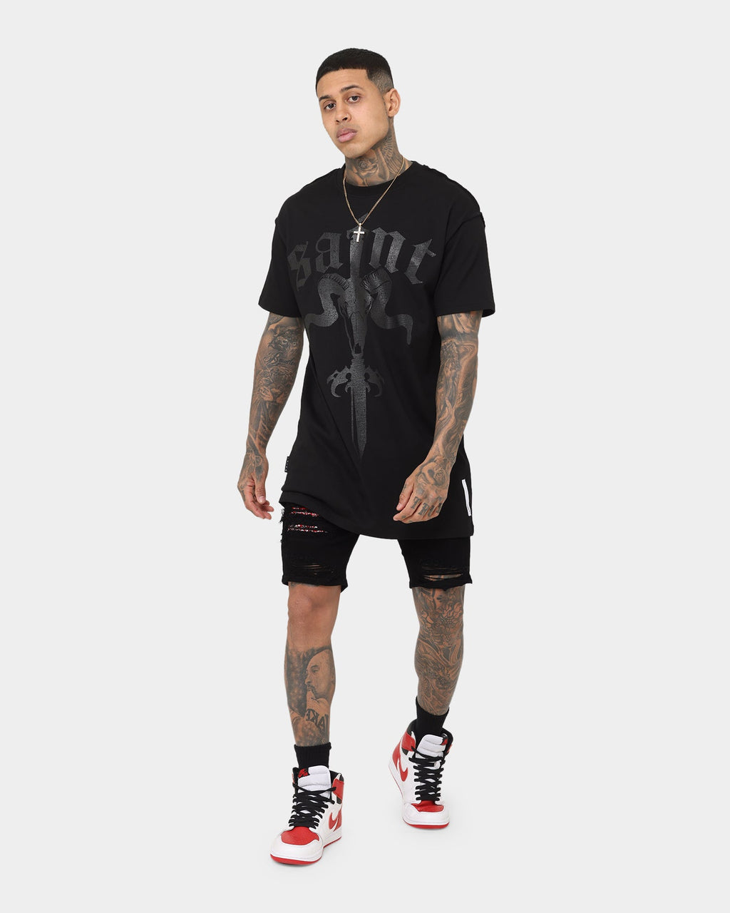 Saint Morta Bandana Summum Shorts Black/Red