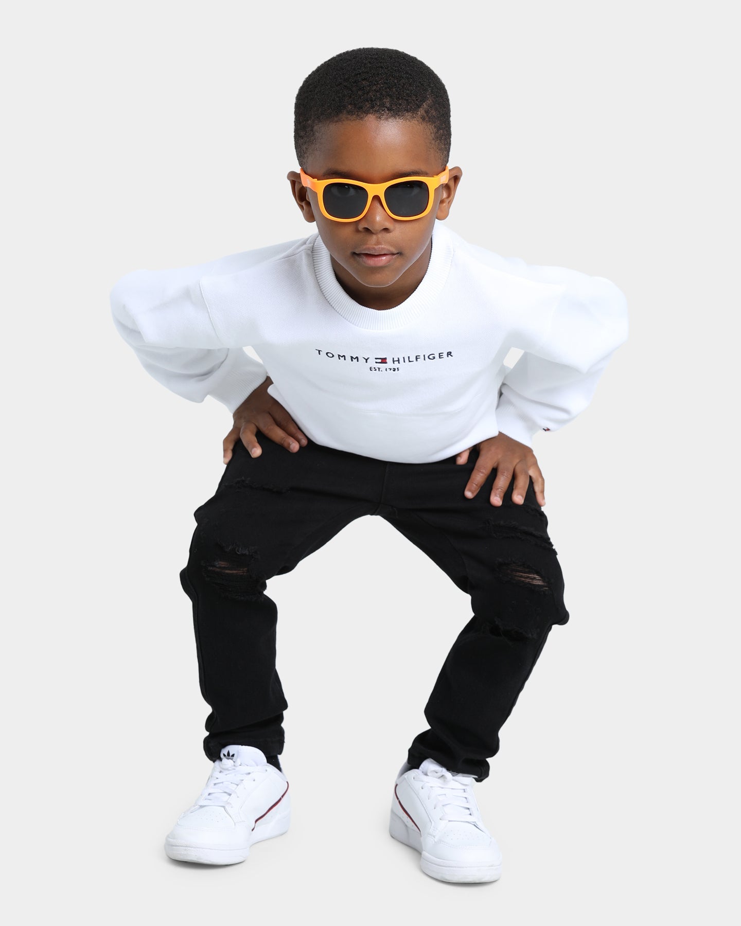 Lil Homme Rugueux Distressed Jean Black
