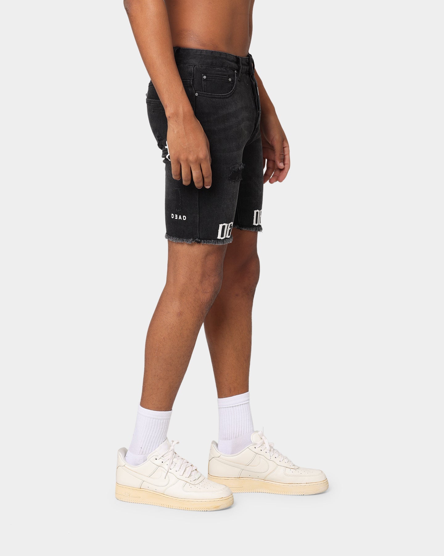 Dead Studios Destroy Denim Short Washed Black