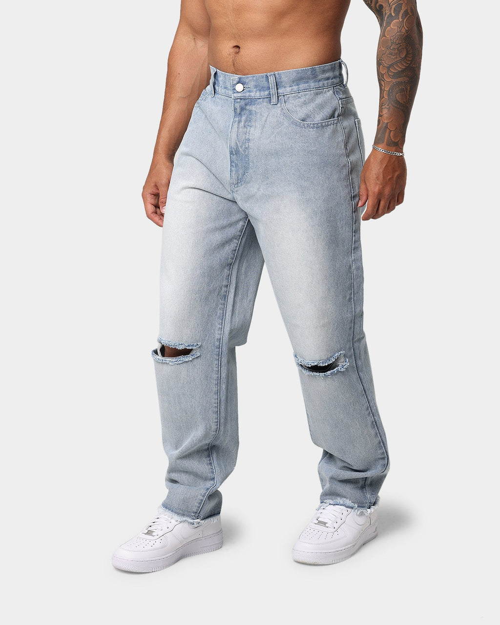 EN ES Ryder Straight Leg Jeans Washed Blue