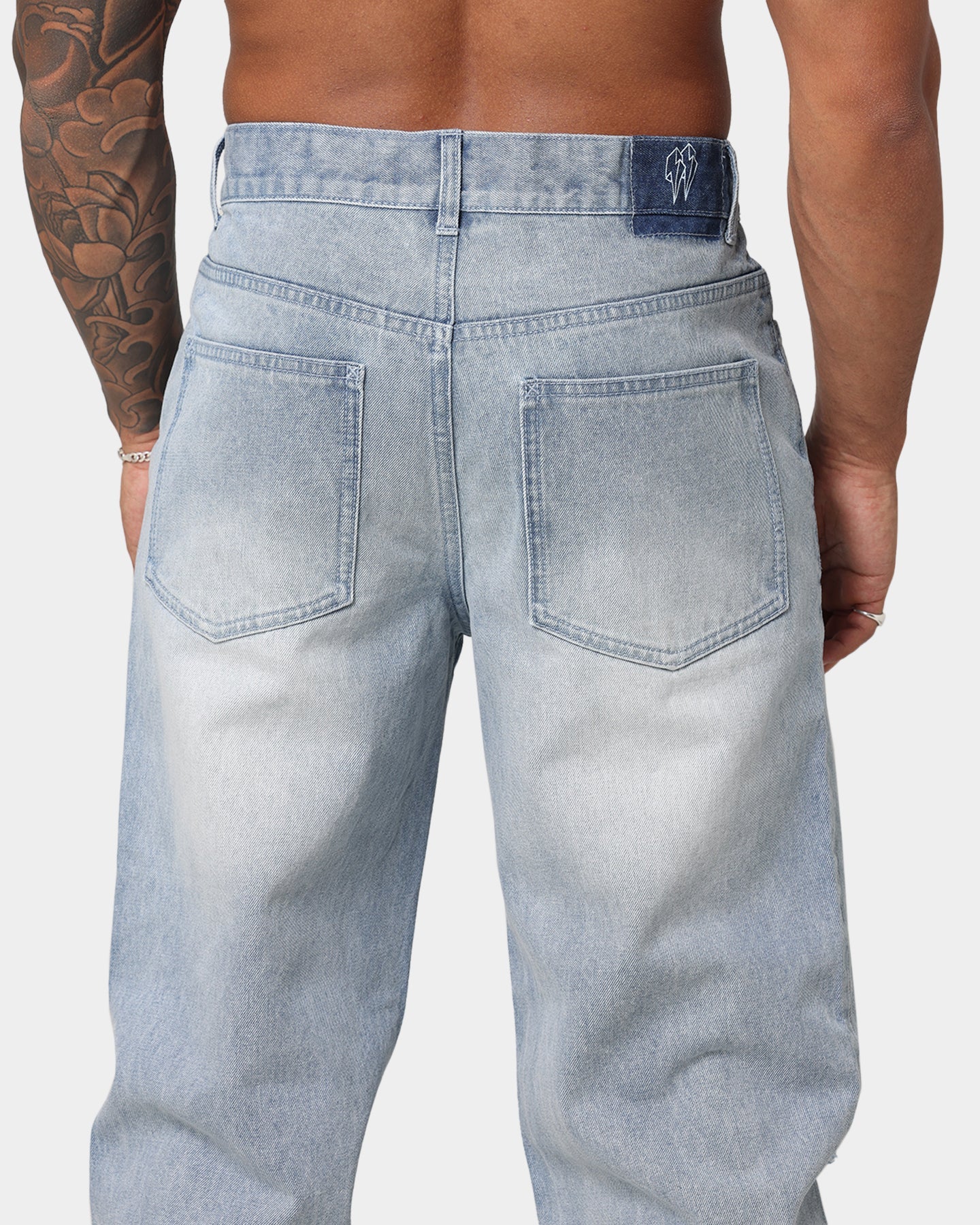 EN ES Ryder Straight Leg Jeans Washed Blue