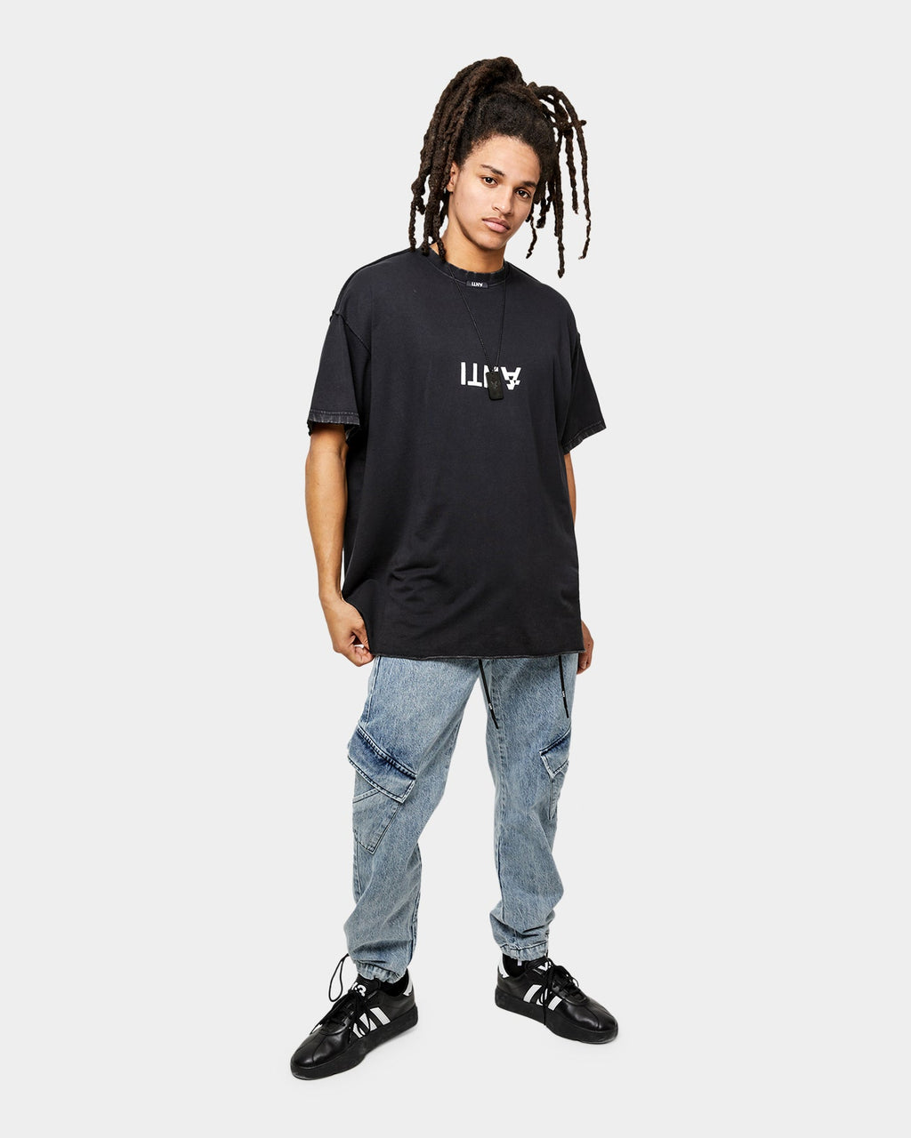 The Anti Order Para Military Relaxed Jeans Stone Wash Blue