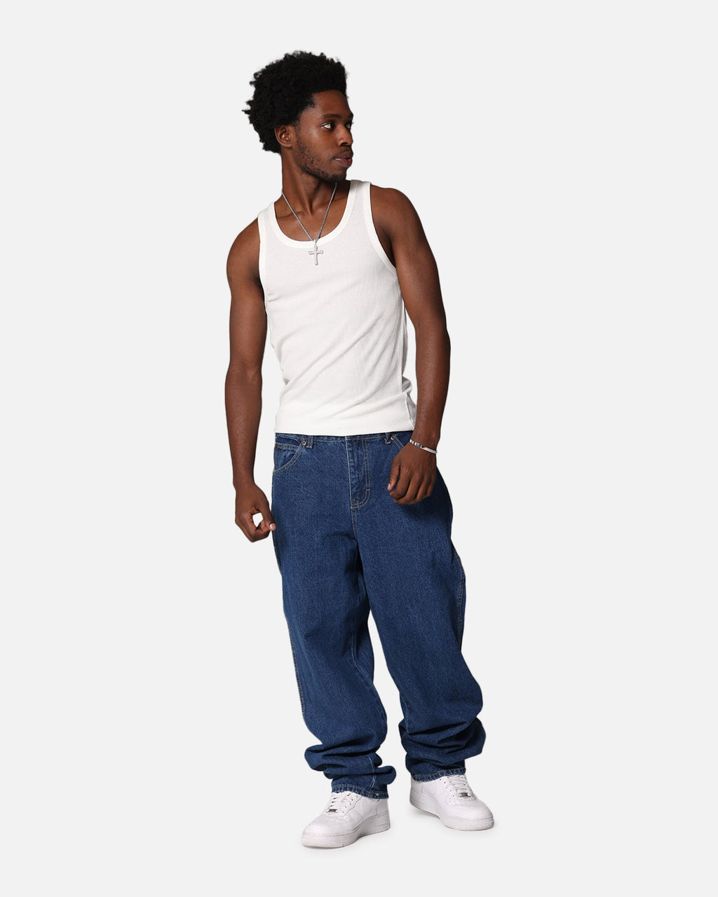 Dickies Relaxed Straight Denim Jeans Stone Washed Indigo