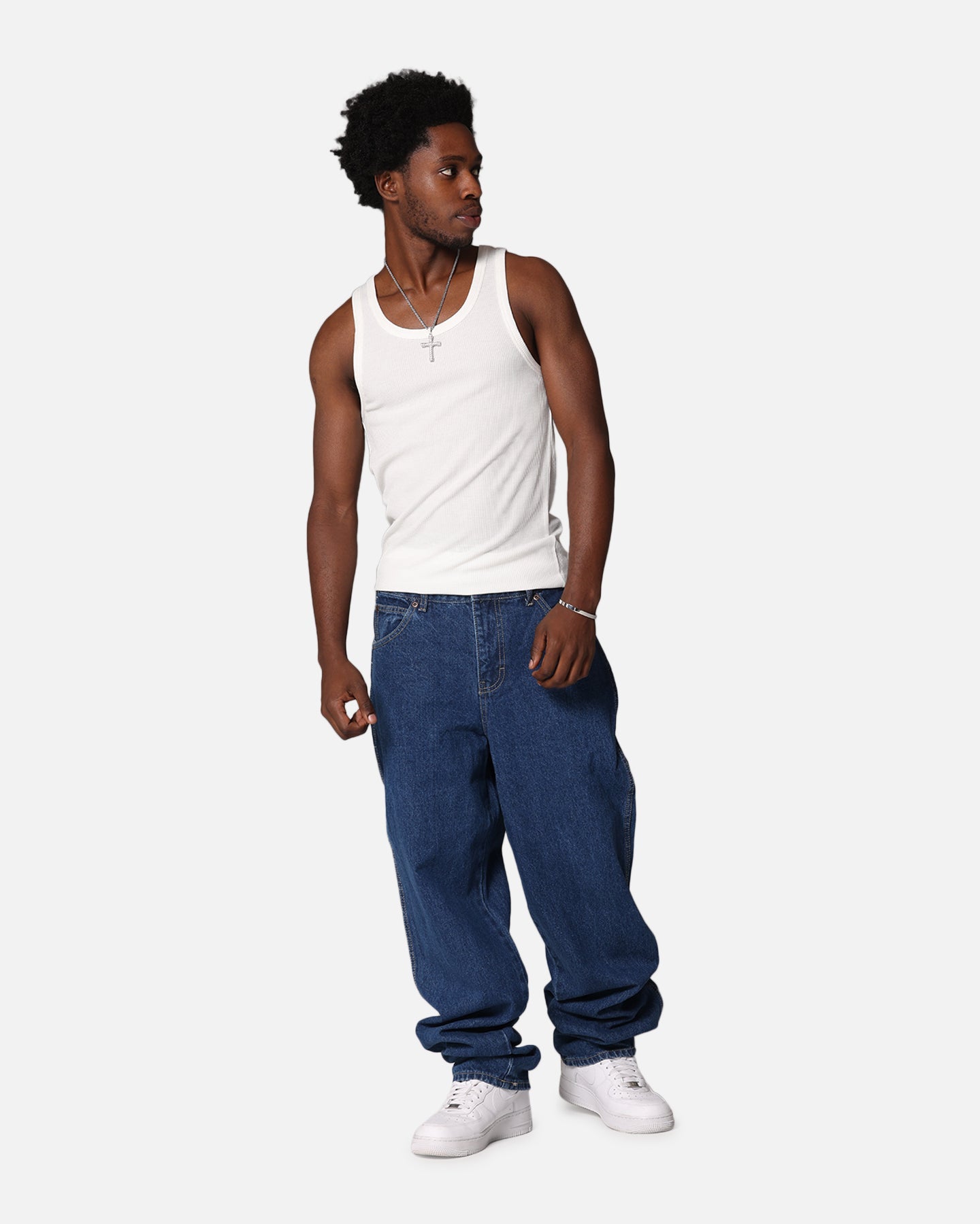 Dickies Relaxed Straight Denim Jeans Stone Washed Indigo