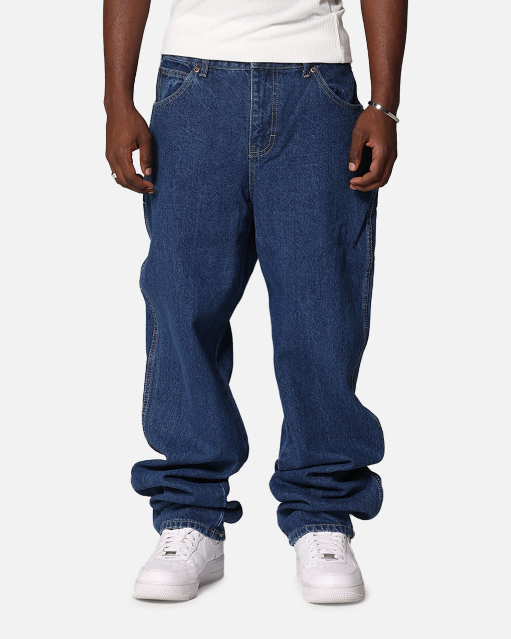 Dickies Relaxed Straight Denim Jeans Stone Washed Indigo