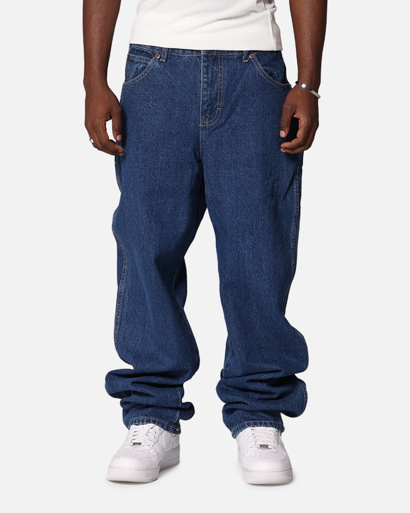 Dickies Relaxed Straight Denim Jeans Stone Washed Indigo