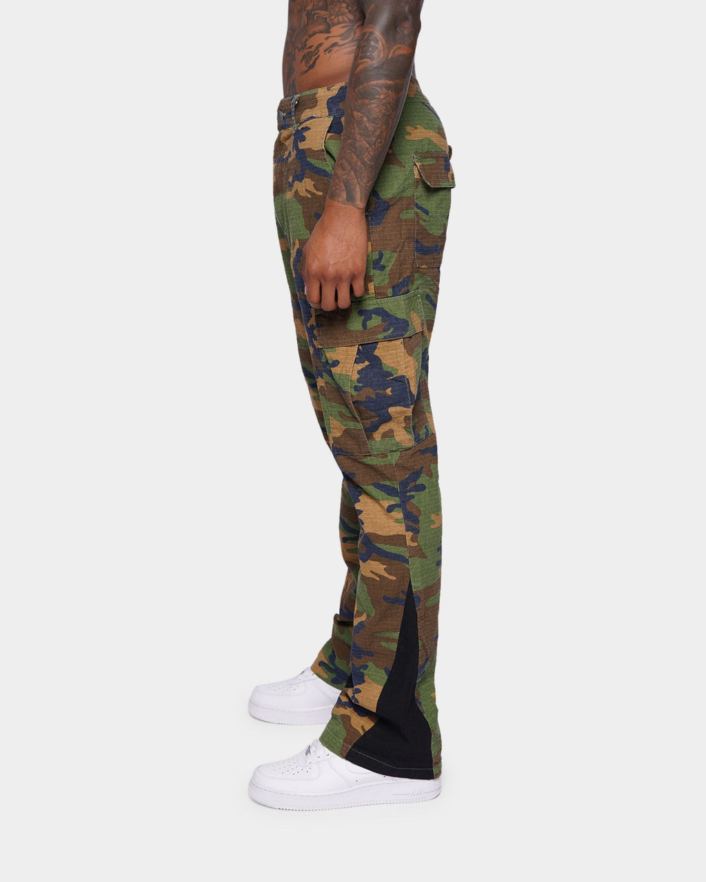 XXIII Zaim Camo Flare Jeans Camo/Black